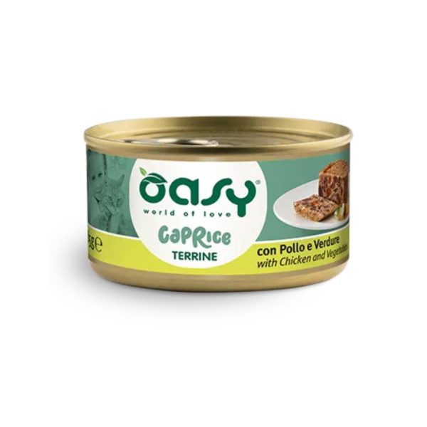 Oasy Terrine паштета за мачка со пилешко и зеленчук