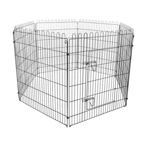 Flamingo Jax метална ограда за кучиња црна