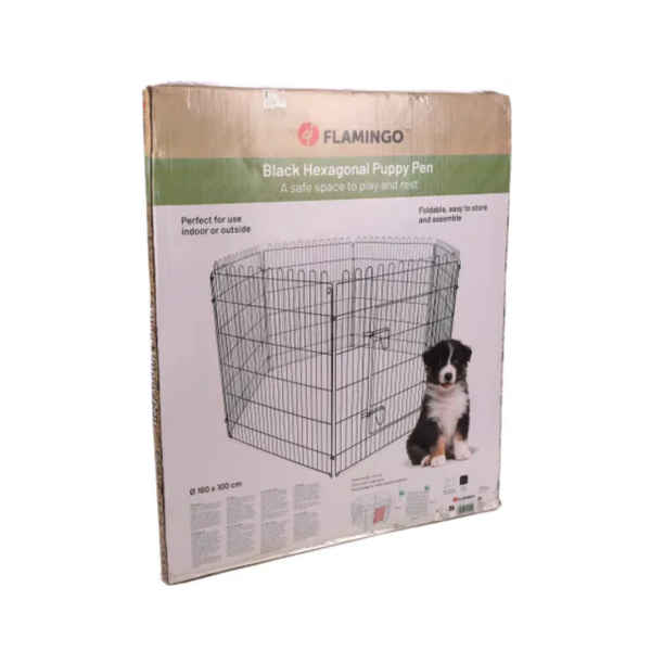 Alternative view of Flamingo Jax метална ограда за кучиња црна