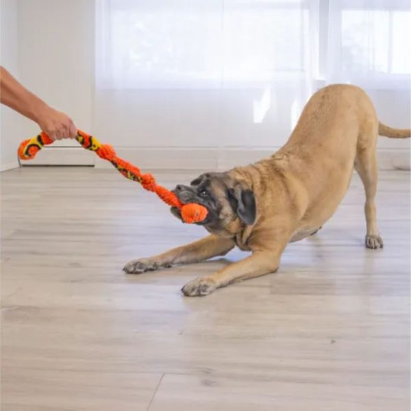 Alternative view of KONG Knots Snake играчка за влечење змија