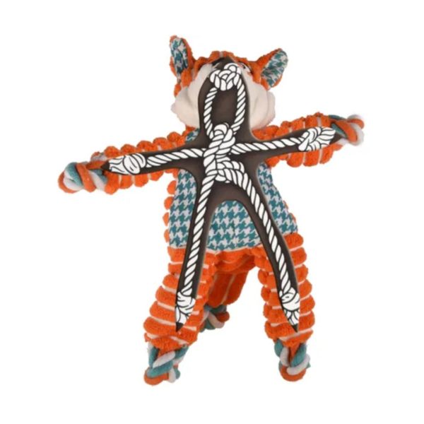 Alternative view of KONG Floppy Knots плишана играчка лисица со јаже