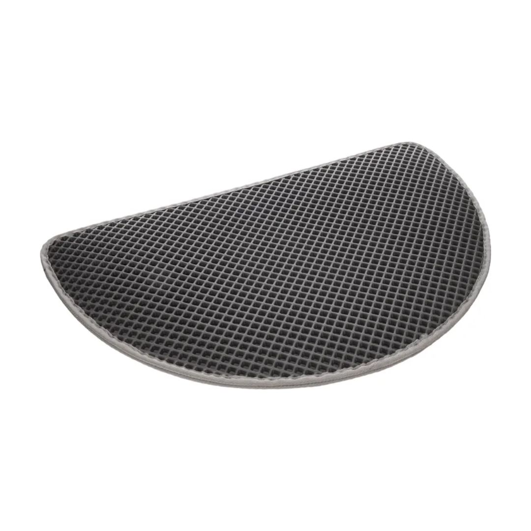 Flamingo Matz полукружна подлога за пред тоалет за мачки сива