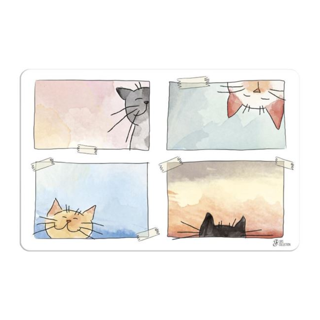 Ferribiella Aquarelle Cat Подлога за тањирчиња со мачиња
