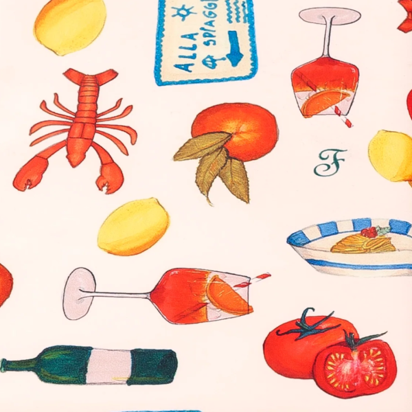 Alternative view of Ferribiella Motif Les Gourmands платнен поводник црвен