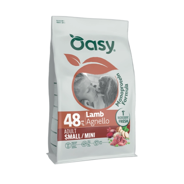 Oasy Monoprotein храна со јагнешко и ориз за кучиња (мала и мини раса)