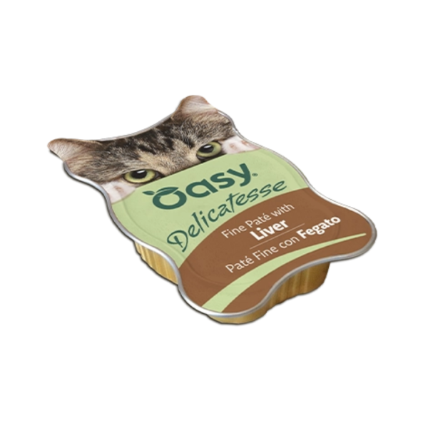Oasy Delicatesse пате влажна храна со џигер за мачки